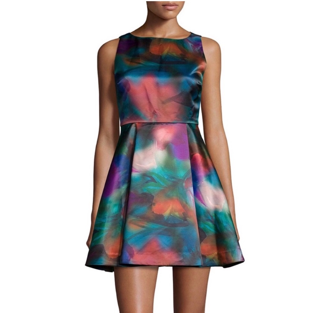 Alice + Olivia Belia Floral Watercolor Dress